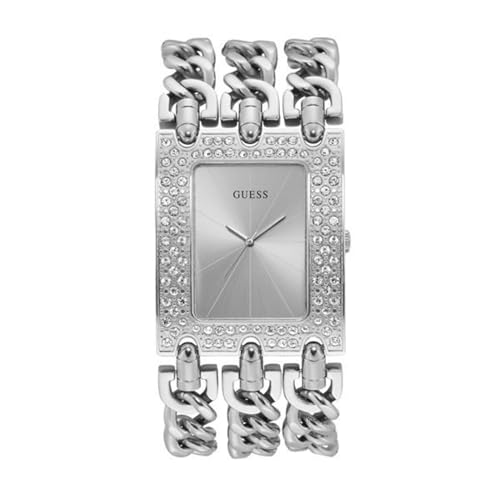 Guess Damen Analog Uhr Heavy Metal mit Edelstahl Armband von Guess