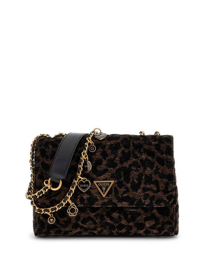 Guess Umhängetasche HWLG9673200 GIULLY II 2 COMP CNVRTBLE FLAP Woman Handtasche (Stück, 1), Logoschriftzug von Guess