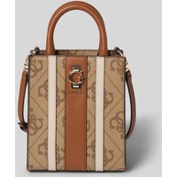 Guess Umhängetasche mit Label-Applikation Modell 'ERENIA MINI TOTE' in Hellbraun, Größe 1 von Guess