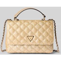 Guess Umhängetasche mit Strukturmuster Modell 'GIULLY' in Gold, Größe 1 von Guess