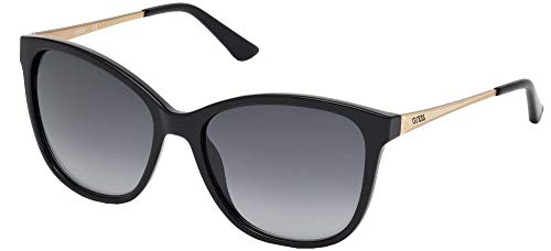 Guess Unisex-Erwachsene GU7502 01A 57 Sonnenbrille, Schwarz (Nero Lucido/Fumo) von GUESS