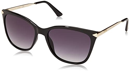 Guess Unisex-Erwachsene GU7554 01B 54 Sonnenbrille, Schwarz (Nero Lucido/Fumo Grad) von GUESS