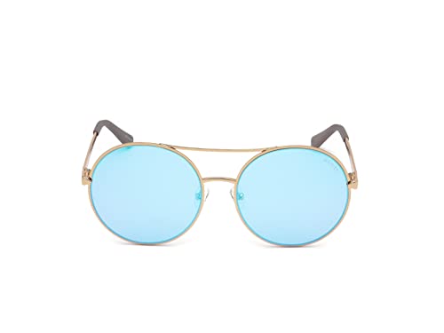 Guess Unisex-Erwachsene GU7559 28X 60 Sonnenbrille, Gold (ORO Rosa Lucido/Blu Specchiato), 60 von Guess