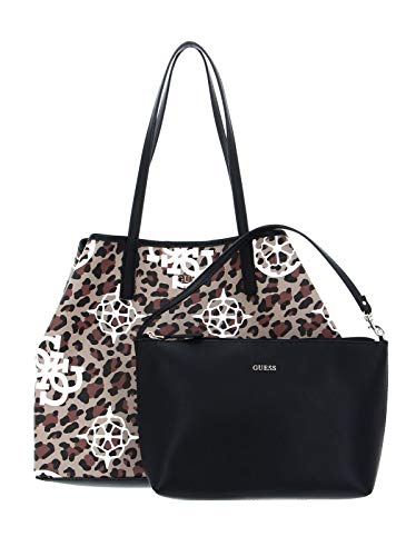 Guess Damen Vikky Large Tote Bag, Leopard Multi, Size One von GUESS