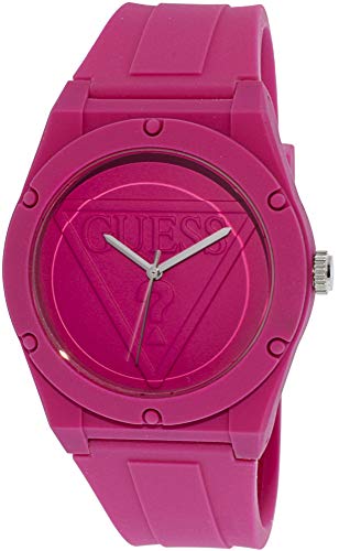 GUESS Unisex-Erwachsene Analog Quarz Uhr mit Silikon Armband W0979L9 von GUESS