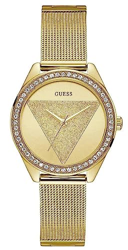 Guess Damen Analog Quarz Uhr mit Edelstahl Armband W1142L2 von GUESS