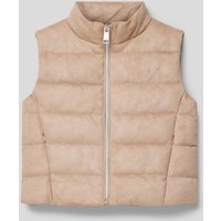 Guess Weste mit Allover-Logo Modell 'PADDED' in Beige, Größe 140 von Guess