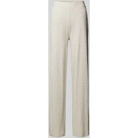 Guess Wide Leg Stoffhose mit Label-Applikation Modell 'ELSA' in Hellbraun Melange, Größe S von Guess