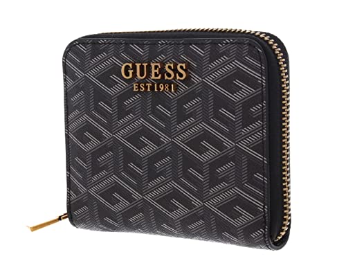 GUESS Women Laurel SLG SMALL Zip Around Bag, Holzkohle-Logo von GUESS