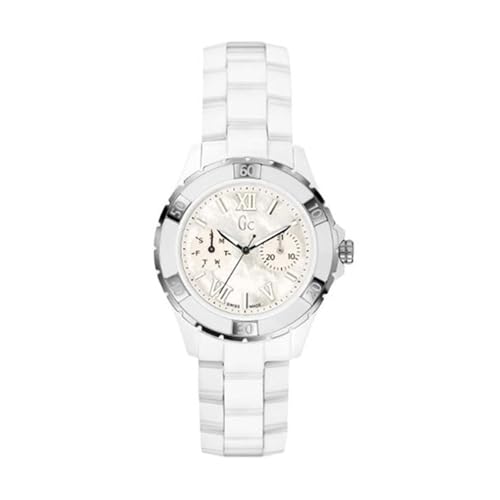 Guess Damen Analog Quarz Uhr mit Edelstahl Armband X69001L1S von GC