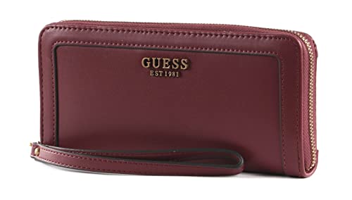 Portafoglio donna Guess zip around abey slg large merlot A23GU20 VB8555846 NERO von Guess