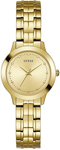 Guess Damen Analog Quartz Uhr mit Edelstahl Armband W0989L2 von GUESS