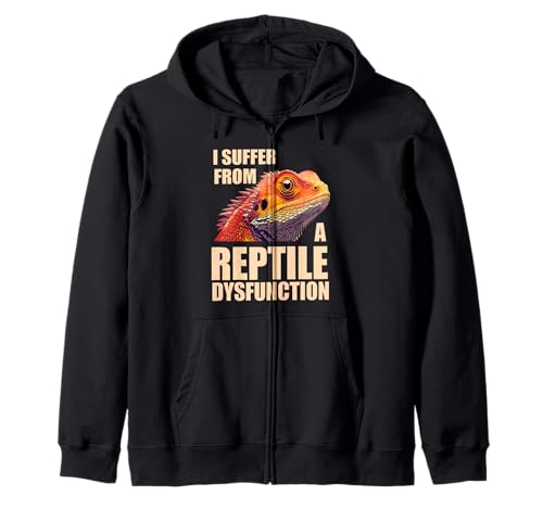 Reptile Dysfunction Bartdrache Eidechse Witz Shirt für Herren Kapuzenjacke von GuffawGear