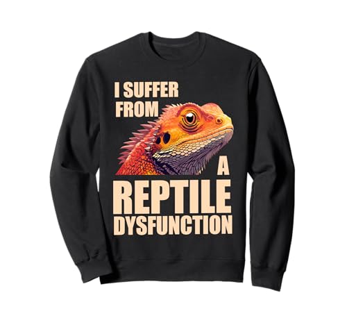 Reptile Dysfunction Bartdrache Eidechse Witz Shirt für Herren Sweatshirt von GuffawGear