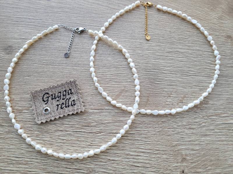 Feine Perlenkette Aus Süßwasserperlen von Guggarella