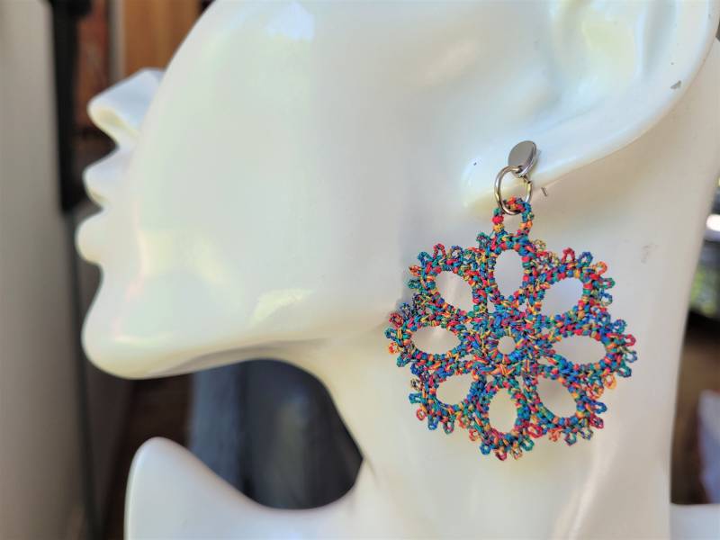 Filigrane Spitzenohrringe Bunt von Guggarella