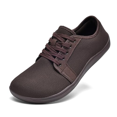 Gugifcto Barfußschuhe Weit Zehenschuhe - Minimalistische Barfuß Sneaker Mit Zero-Drop Sohle für Damen und Herren Darkbrown 35 von Gugifcto