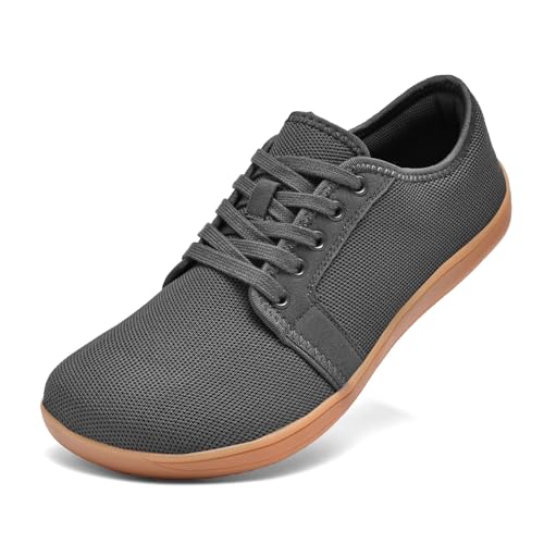 Gugifcto Barfußschuhe Weit Zehenschuhe - Minimalistische Barfuß Sneaker Mit Zero-Drop Sohle für Damen und Herren Darkgrey 35 von Gugifcto