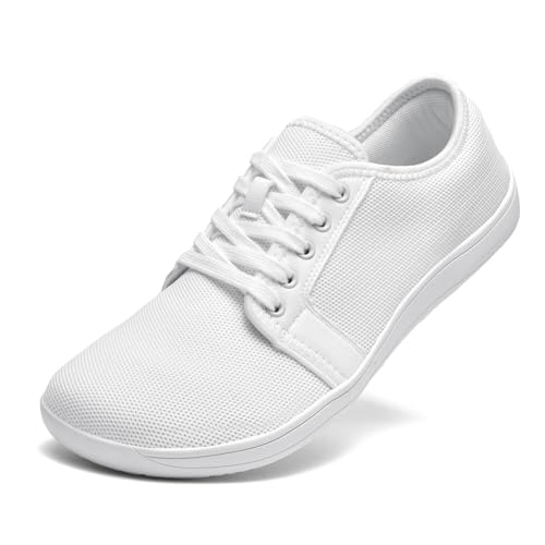 Gugifcto Barfußschuhe Weit Zehenschuhe - Minimalistische Barfuß Sneaker Mit Zero-Drop Sohle für Damen und Herren White 35 von Gugifcto