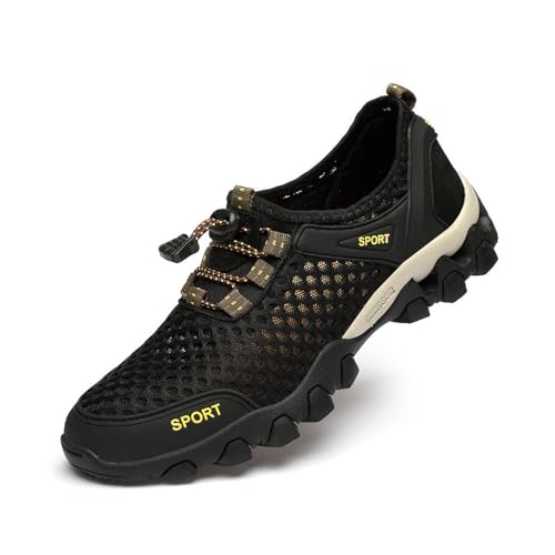 Gugifcto Herren Wasserschuhe Schnell Trocknend Badeschuhe Badeschuhe Weich Leicht Traillaufschuhe Fitnessschuhe Surfschuhe Black 43 EU von Gugifcto