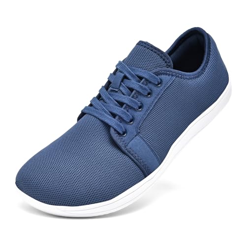 Gugifcto Barfußschuhe Weit Zehenschuhe - Minimalistische Barfuß Sneaker Mit Zero-Drop Sohle für Damen und Herren NavyBlue 41 von Gugifcto