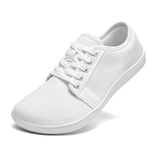 Gugifcto Barfußschuhe Weit Zehenschuhe - Minimalistische Barfuß Sneaker Mit Zero-Drop Sohle für Damen und Herren White 39 von Gugifcto