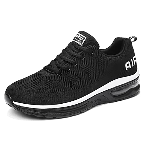 Turnschuhe Damen Herren Laufschuhe atmungsaktiv Sportschuhe leichtgewichts Stand On Air Sneaker schnürer straßenlaufschuhe Leicht Walkingschuhe Outdoor Road Running Shoe Blackwhite01-36 von Gugifcto