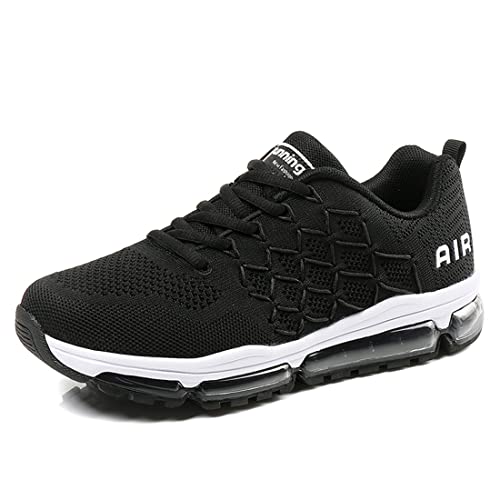 Turnschuhe Damen Herren Laufschuhe atmungsaktiv Sportschuhe leichtgewichts Stand On Air Sneaker schnürer straßenlaufschuhe Leicht Walkingschuhe Outdoor Road Running Shoe Blackwhite02-35 von Gugifcto