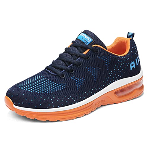 Turnschuhe Damen Herren Laufschuhe atmungsaktiv Sportschuhe leichtgewichts Stand On Air Sneaker schnürer straßenlaufschuhe Leicht Walkingschuhe Outdoor Road Running Shoe Blueorange01-38 von Gugifcto