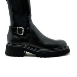Guglielmo Rotta Schwarze Leder Wade Ranch Stiefeletten von Guglielmo Rotta