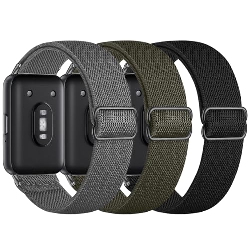 Gugobit 3 Stück Elastische Armband Kompatibel mit Samsung Galaxy Fit 3, Nylon Sport Loop Weiches Atmungsaktives Dehnbare Ersatzarmband Uhrenarmband für Samsung Galaxy Fit 3 SM-R390 Damen Herren Gugobit 3 Stück Elastische Armband Kompatibel mit Samsung Galaxy Fit 3, Nylon Sport Loop Weiches Atmungsaktives Dehnbare Ersatzarmband Uhrenarmband für Samsung Galaxy Fit 3 SM-R390 Damen Herren von Gugobit