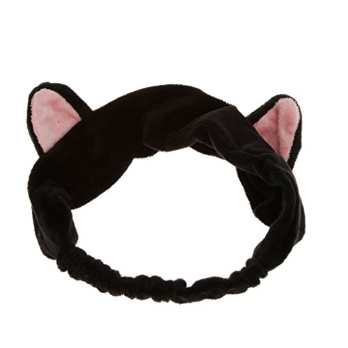 Gugzy Haarreif mit Katzenohren, zum Waschen von Gesicht, Dusche, Haarreif, Schwarz Gugzy Haarreif mit Katzenohren, zum Waschen von Gesicht, Dusche, Haarreif, Schwarz von Gugzy