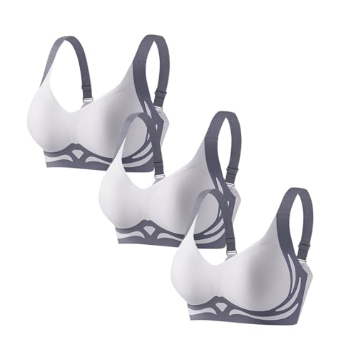 Guhmomh 3er Pack Seamless Push up BH Damen Ohne Bügel Minimizer BH Klassische Shaping Bras Comfy Lifting Anti-Sagging Bustier Daily Atmungsaktiv Tshirt Bralette Blitzangebote Blau 3XL Guhmomh 3er Pack Seamless Push up BH Damen Ohne Bügel Minimizer BH Klassische Shaping Bras Comfy Lifting Anti-Sagging Bustier Daily Atmungsaktiv Tshirt Bralette Blitzangebote Blau 3XL von Guhmomh