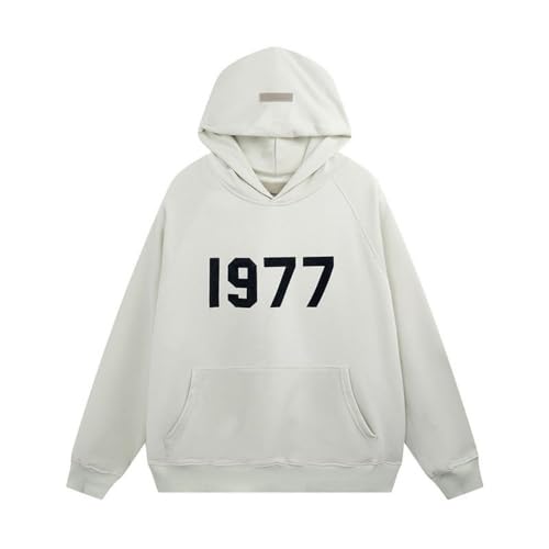 GuiSoHn Essentials Hoodie, Pure Cotton Double Line Glued 3D Letters Hip Hop Couples Pullover Sportswear, Unisex Fleece Pure Cotton with Hood von GuiSoHn