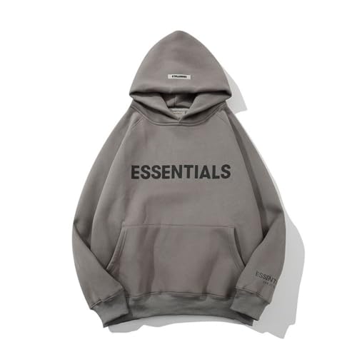 GuiSoHn Essentials Hoodie, Pure Cotton Double Line Glued 3D Letters Hip Hop Couples Pullover Sportswear, Unisex Fleece Pure Cotton with Hood von GuiSoHn