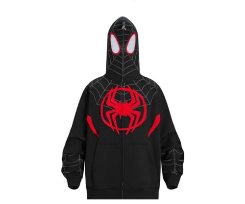 GuiSoHn Y2k Zip Up Hoodie Spider Young Hooded Jacket Hallowee von GuiSoHn