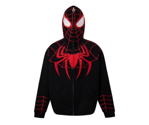 GuiSoHn Y2k Zip Up Hoodie Spider Young Hooded Jacket Hallowee von GuiSoHn