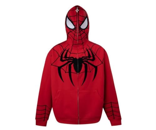 GuiSoHn Y2k Zip Up Hoodie Spider Young Hooded Jacket Hallowee von GuiSoHn