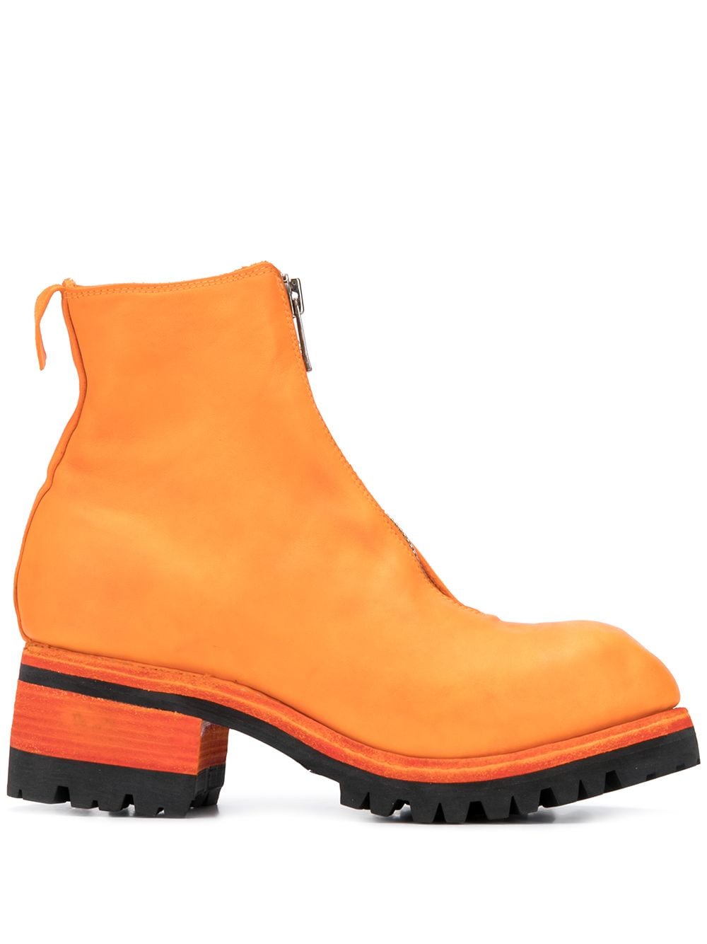 Guidi Stiefeletten mit Reißverschluss - Orange von Guidi