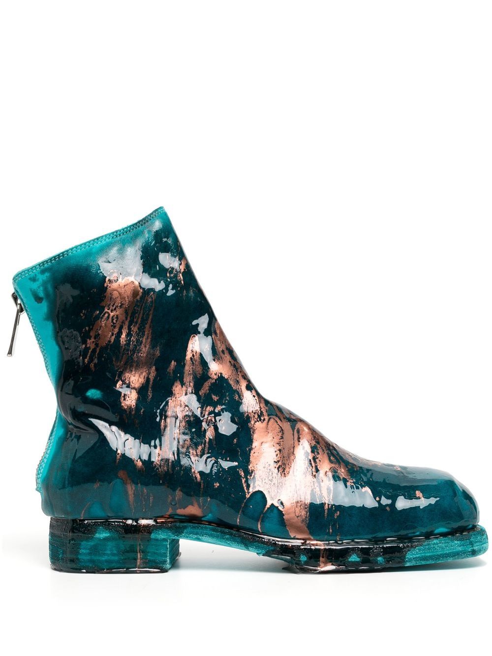 Guidi Stiefeletten mit Farbklecks-Print - Blau von Guidi