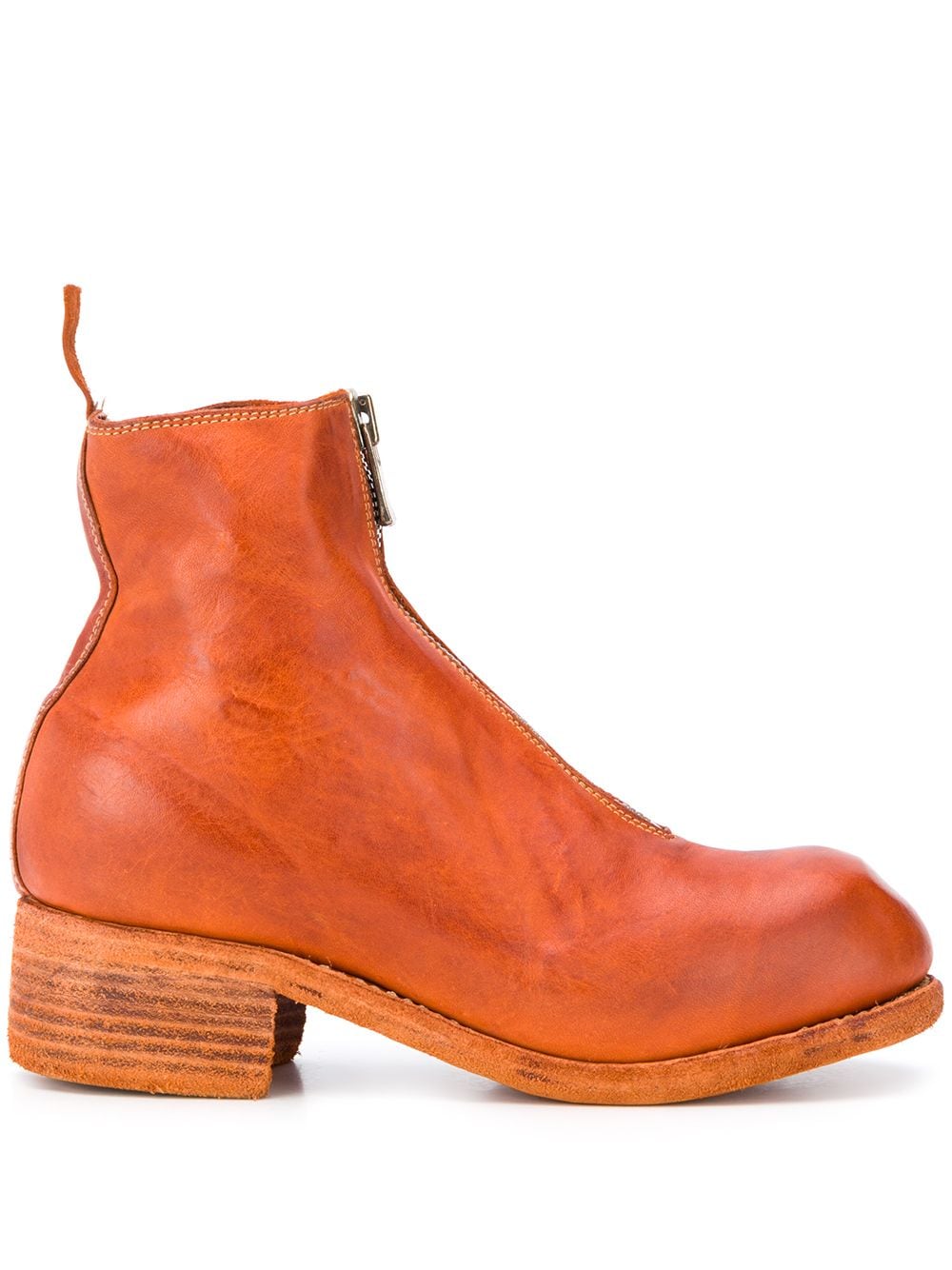 Guidi Stiefel mit Reißverschlussdetail - Orange von Guidi