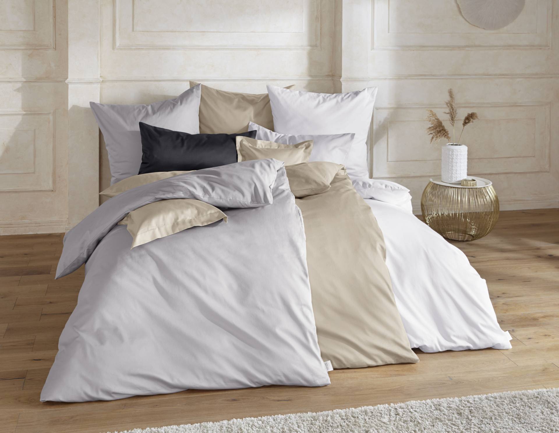 Guido Maria Kretschmer Home&Living Bettwäsche "Mila in 135x200, 155x220 oder 200x200 cm" 2 Stk. tlg. Mako-Satin, Bettwäsche aus Baumwolle, unifarbene Bettwäsche von Guido Maria Kretschmer Home & Living