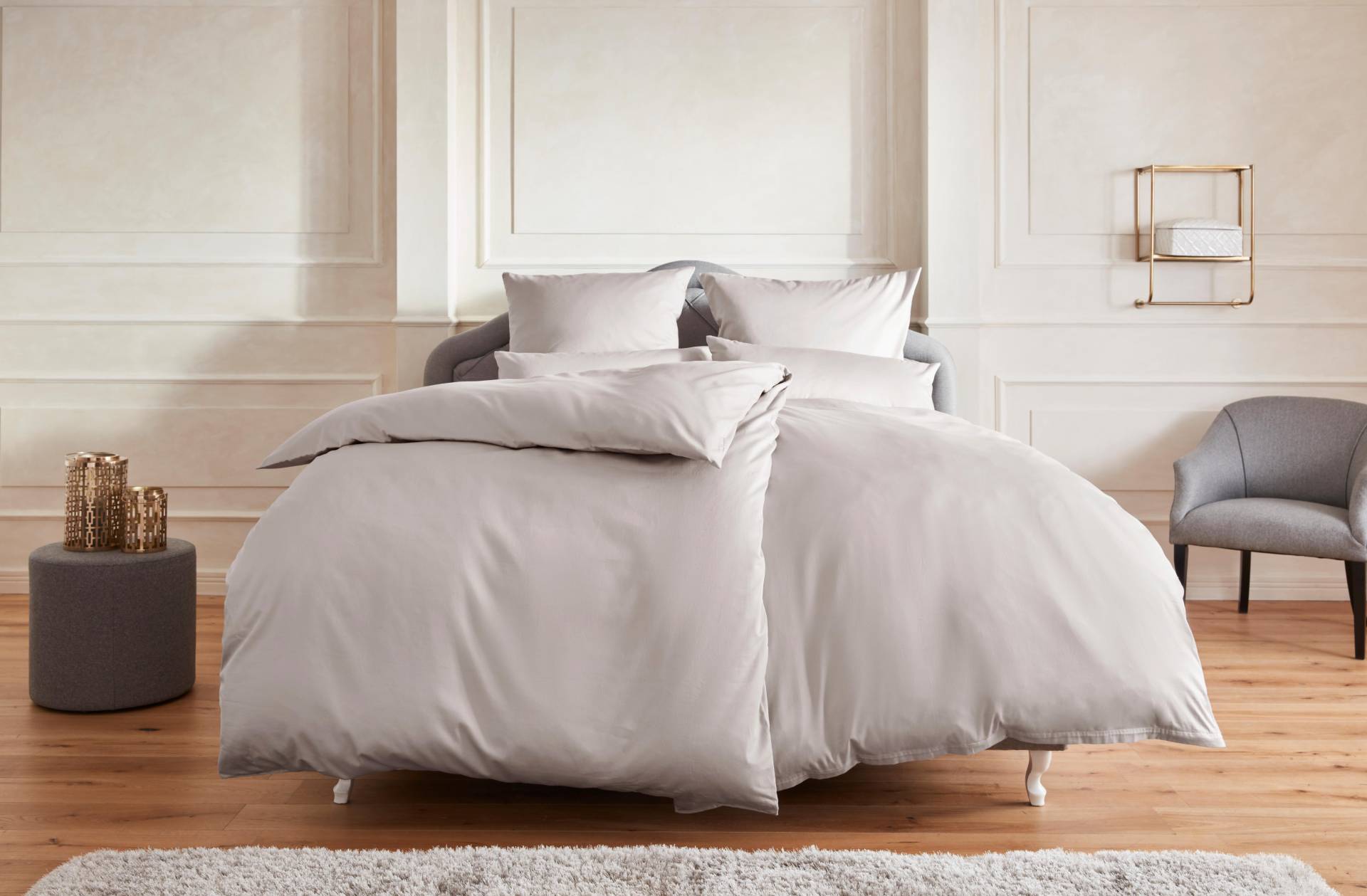 Guido Maria Kretschmer Home&Living Bettwäsche "Mila in 135x200, 155x220 oder 200x200 cm" 3 Stk. tlg. Mako-Satin, Bettwäsche aus Baumwolle, unifarbene Bettwäsche von Guido Maria Kretschmer Home & Living