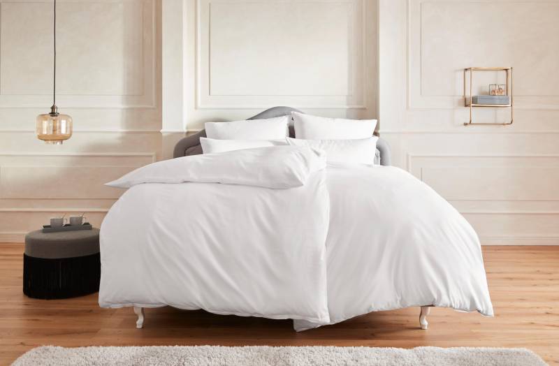 OTTO home Bettwäsche "Mila in 135x200, 155x220 oder 200x200 cm" 3 Stk. tlg. Mako-Satin, Bettwäsche aus Baumwolle, unifarbene Bettwäsche von Otto Home