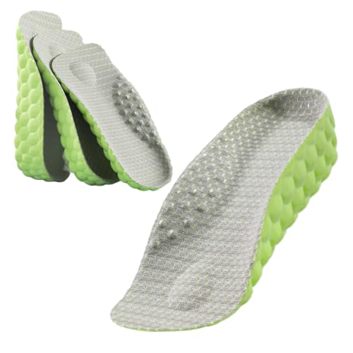 Guiguishiny 3 Paar Schuheinlagen Erhöhung(3.5cm 2.5cm 1.5cm),Arch Support Height Increase Insoles,Stoßdämpfung Bequeme Height Increase Insole,Höhe Erhöhen ​Fersen Einlegesohlen für Damen Herren von Guiguishiny