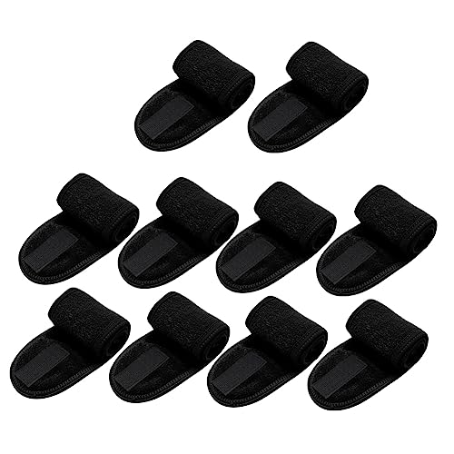 Guihydur 10 Stück Spa-Gesichtsstirnband Make-Up-Wickelkopf Frottee-Haarband Stretch-Handtuch mit Wasserhahn von Guihydur