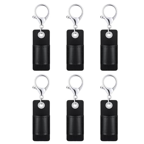 Guihydur 6 StüCk Tragbarer Stifthalter Aus Leder, PU-Leder, Abzeichen, Bleistifthalter, Taschenschutz, Stiftetui, Organizer, Schwarz Guihydur 6 StüCk Tragbarer Stifthalter Aus Leder, PU-Leder, Abzeichen, Bleistifthalter, Taschenschutz, Stiftetui, Organizer, Schwarz von Guihydur