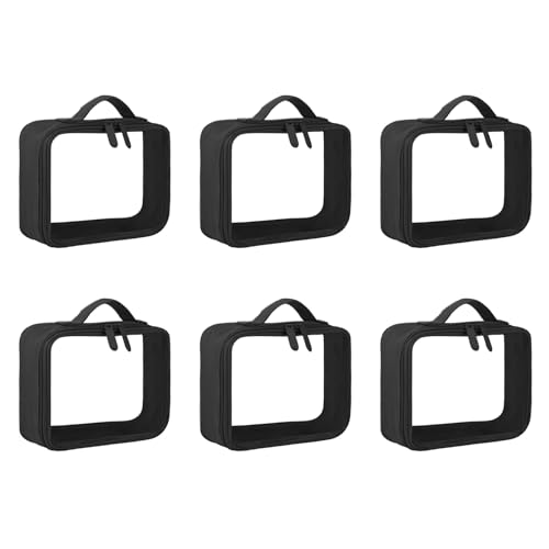 Guihydur 6X Klar Make-Up Tasche Organizer Transparent Pvc Kosmetikerin Kosmetik SchöNheit Kulturbeutel Tasche Make-Up Tasche Waschen Beutel von Guihydur