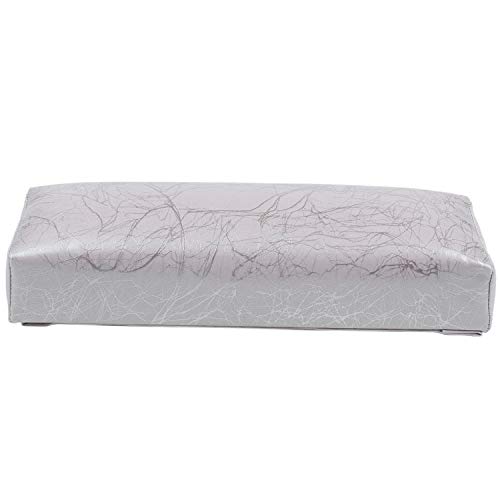 Guihydur Maniküre Hand Kissen Rechteck Pu Leder Hand Auflage Für Nägel Kissen Nagel Kissen Salon Hand Halter Arm Lehne Rest Maniküre Nagel Kunst Zubehör Werkzeug Silber von Guihydur