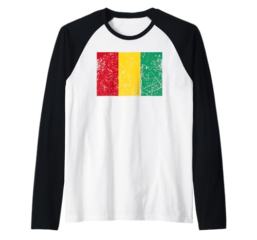 Guinea-Flaggen-Grafik für Männer, Frauen, Kinder Raglan Guinea-Flaggen-Grafik für Männer, Frauen, Kinder Raglan von Guinea Flag Graphic Store